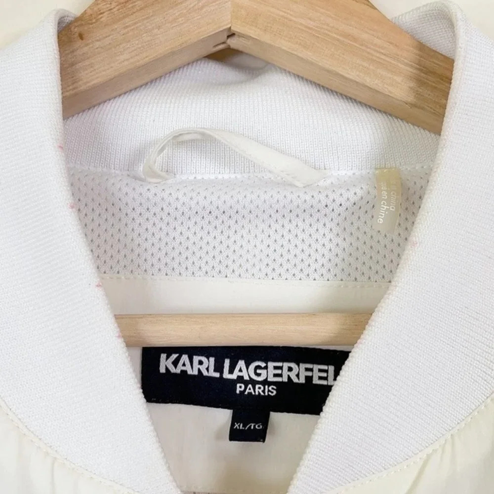 Karl Lagerfeld Men's Bomber Windbreaker Jacket - Picture 8 of 16